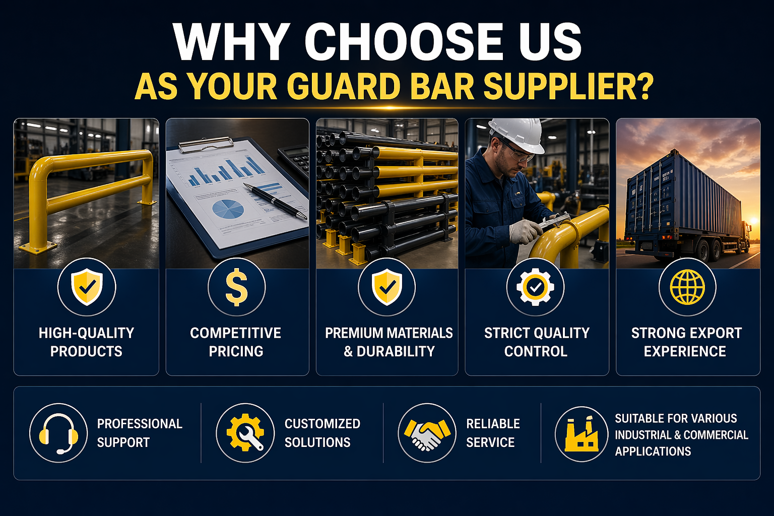 Why Choose Us Why Choose Us as Your Guard Bar Supplier