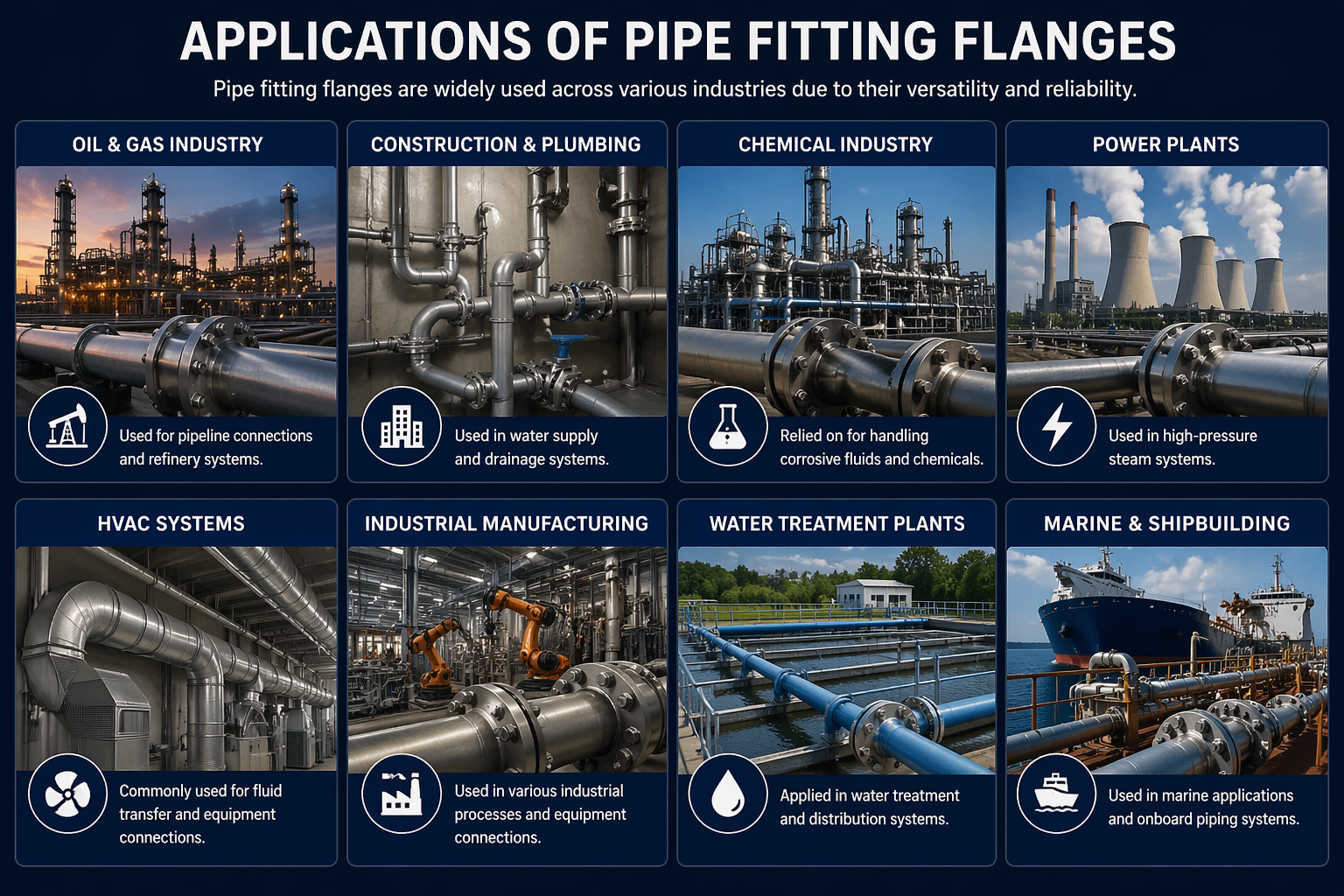 Applications of Pipe Fitting Flanges