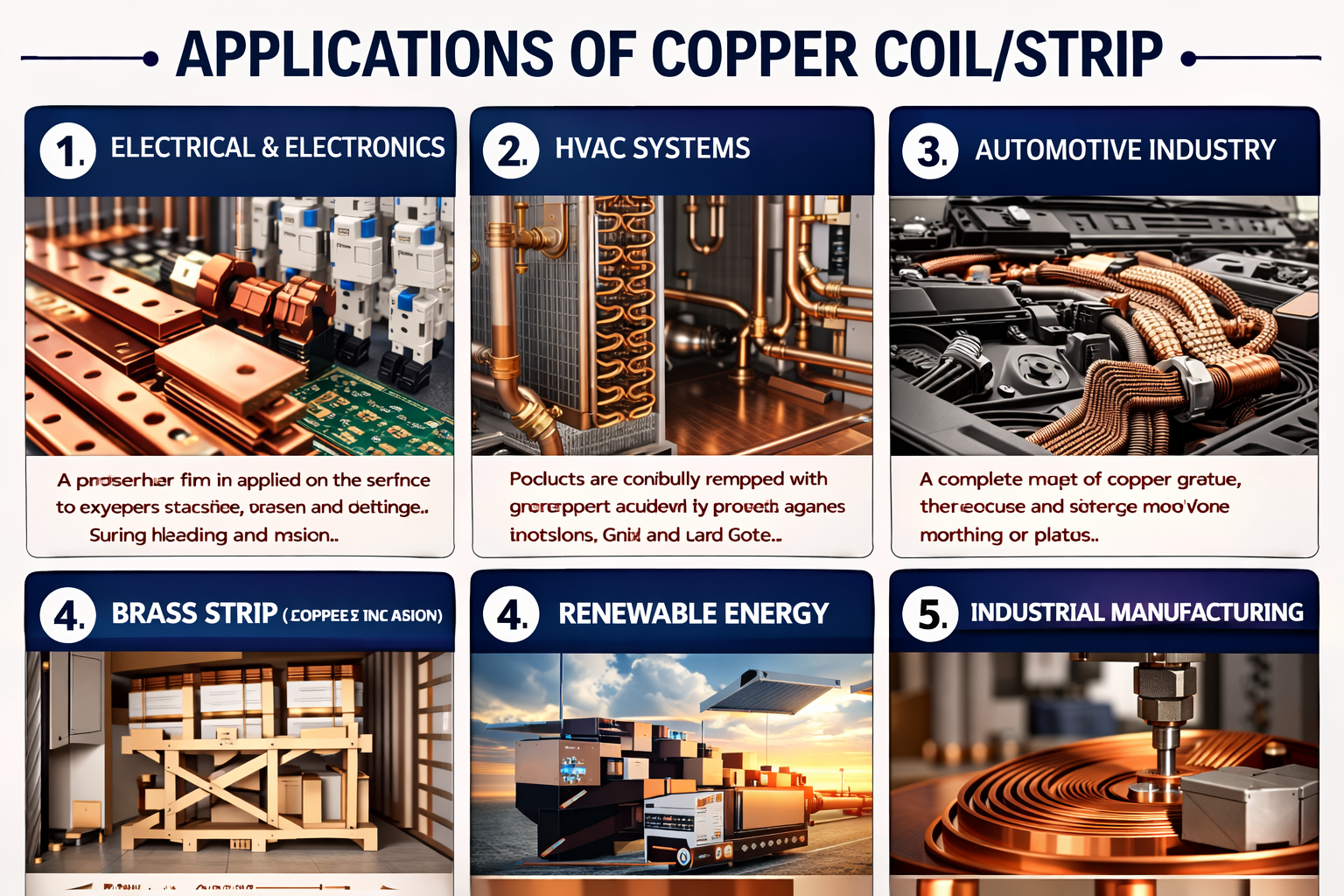 Applications of copper CoilStrip