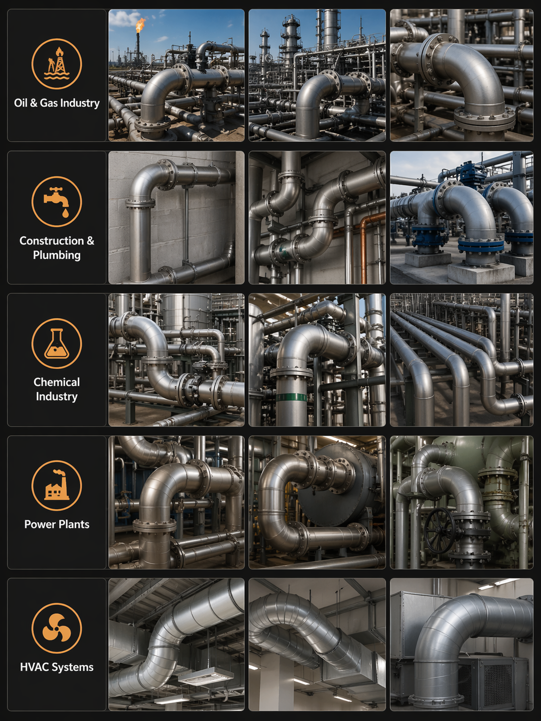 Applications of Elbow Pipe Fittings