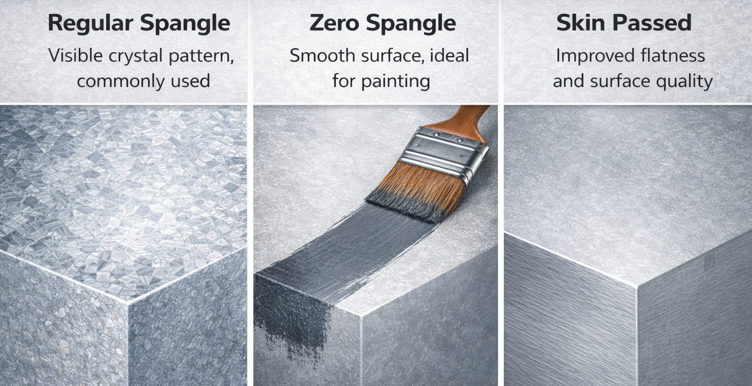 The image of Surface Types of Galvanized Steel Surface Types of Galvanized Steel