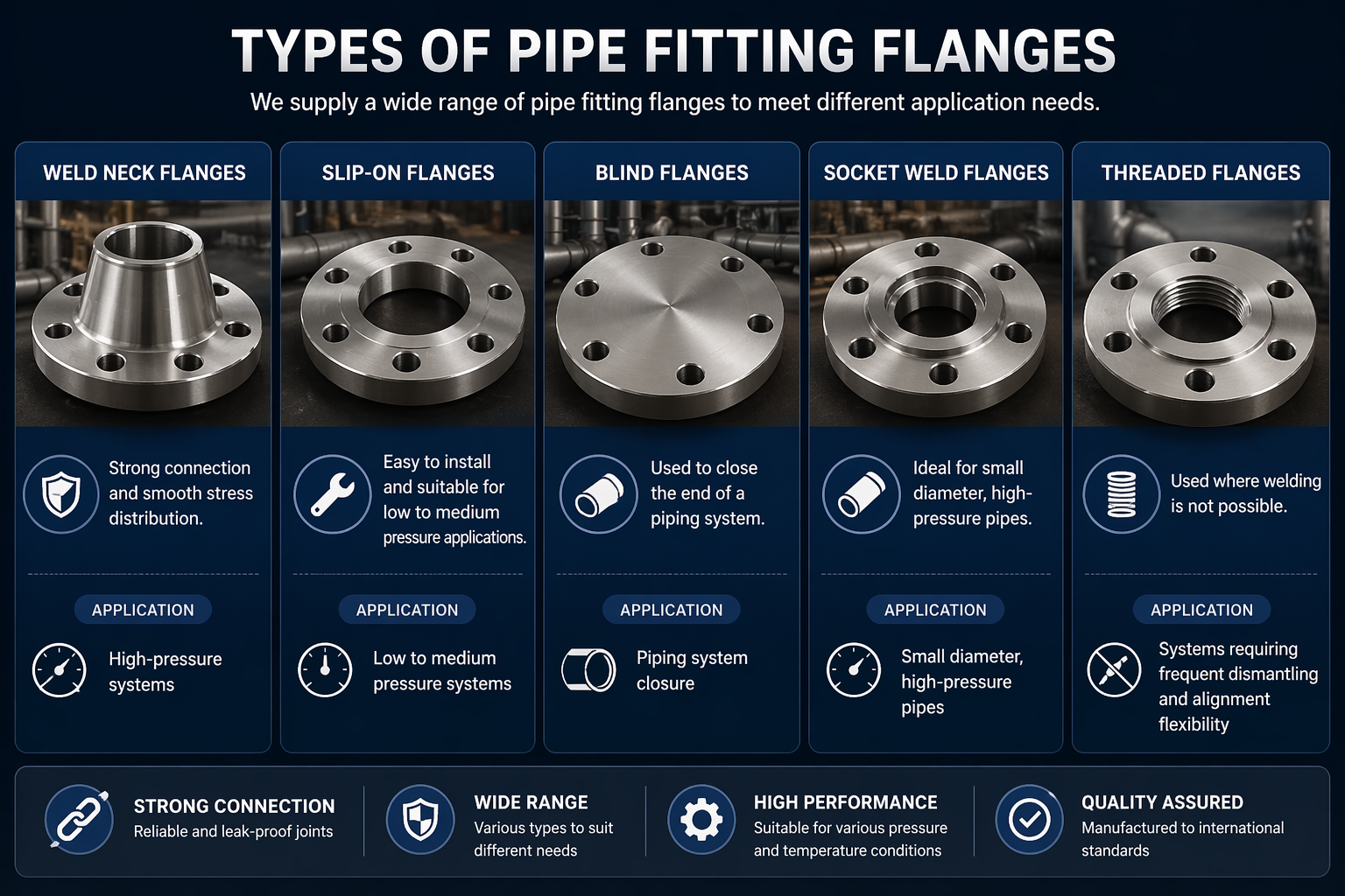 Types of Pipe Fitting Flanges