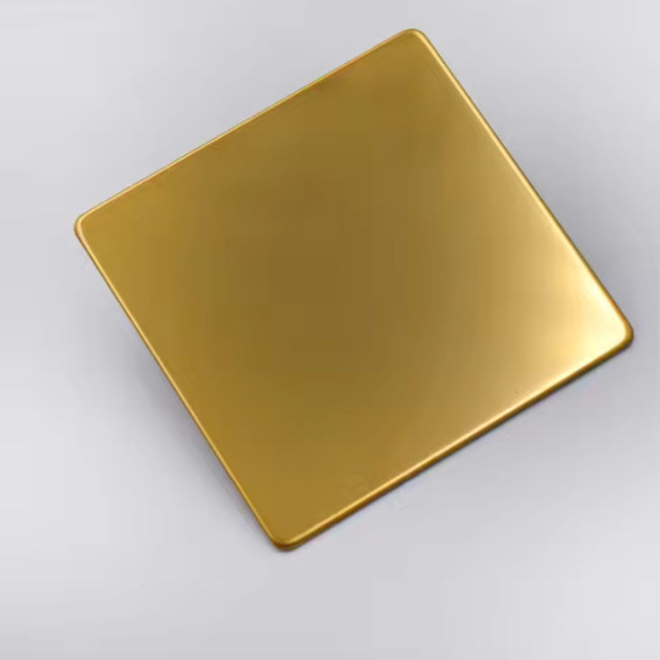 304 Mirror Gold Plated Stainless Steel Sheet – Decorative PVD Plate for Construction and Interior Design