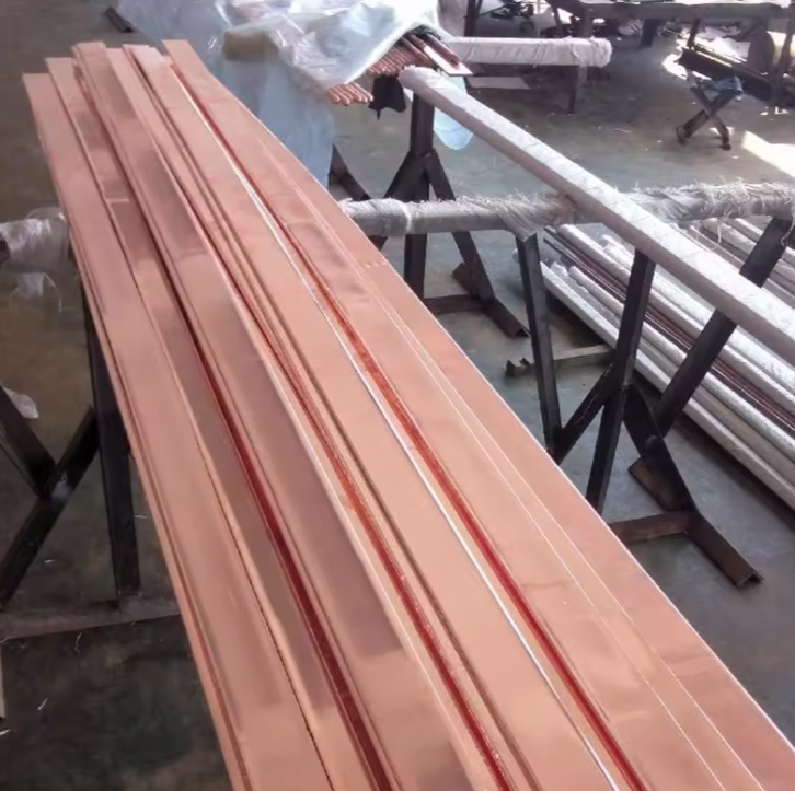Bare Copper Flat Bar – Pure Copper Bullion Rod for Transformer and Electrical Use