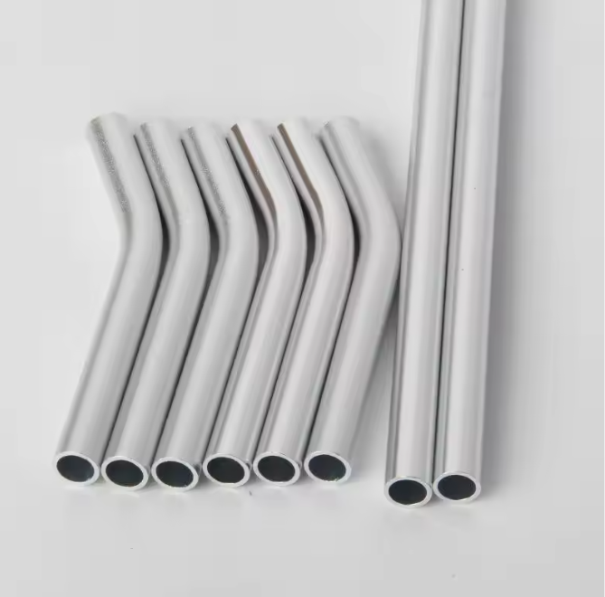 Silver White 6063 Aluminum Alloy Tube Polished Brushed Thin-Walled Profile