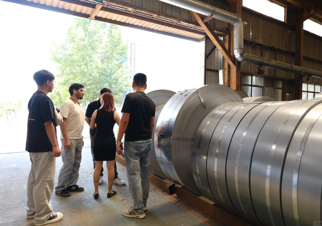 Team visit at stainless steel coil production facility