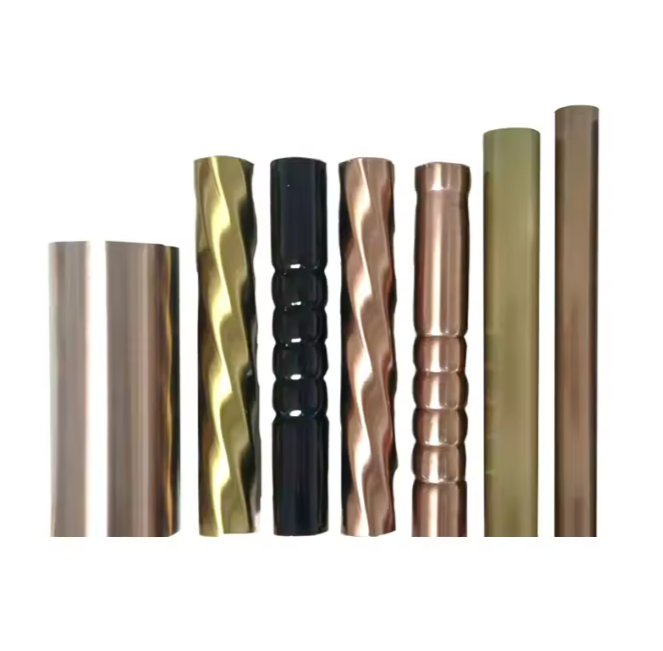 Rose Gold 201 304 316 Stainless Steel Round Decorative Pipe for Clothing Store