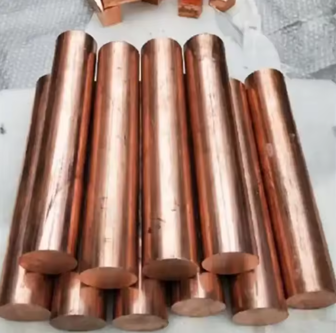 C10100 99.9% Pure Copper Round Rod 2–90mm – Half-Hard Red Copper Bar for Industrial Use