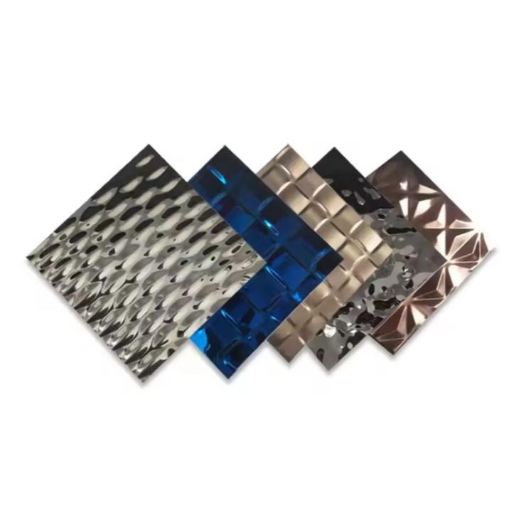 316L Stainless Steel Water Ripple Sheet – 18K Gold Plated Decorative Jewelry & Kitchen Plate Panel