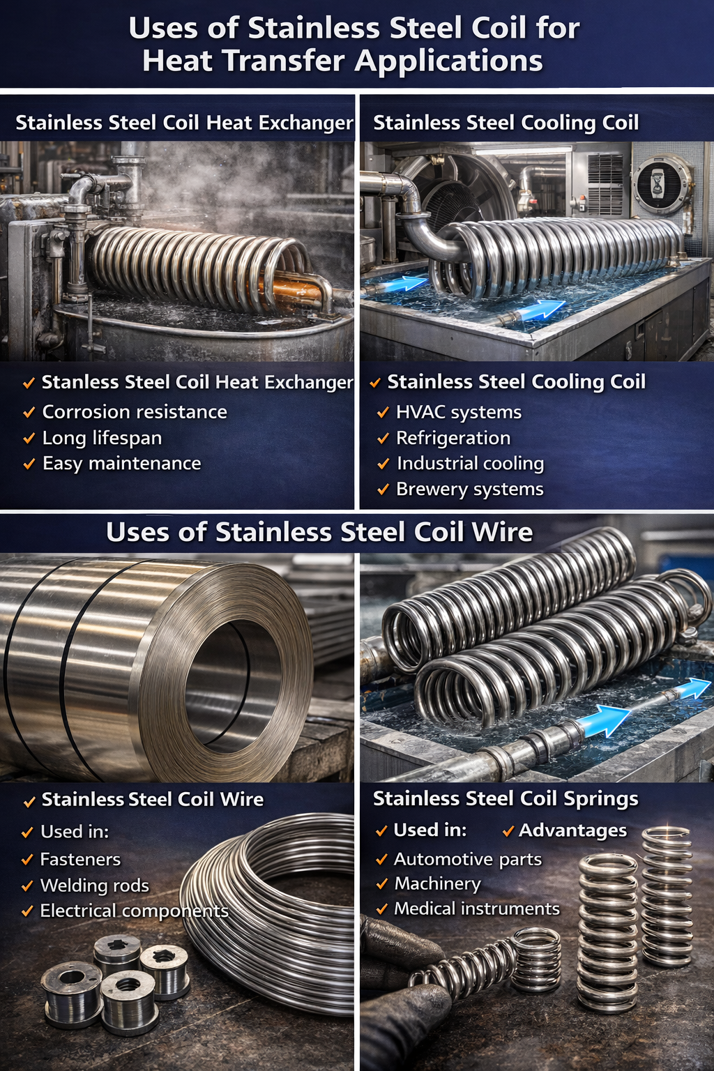 Stainless Steel Coil for Heat Transfer Applications