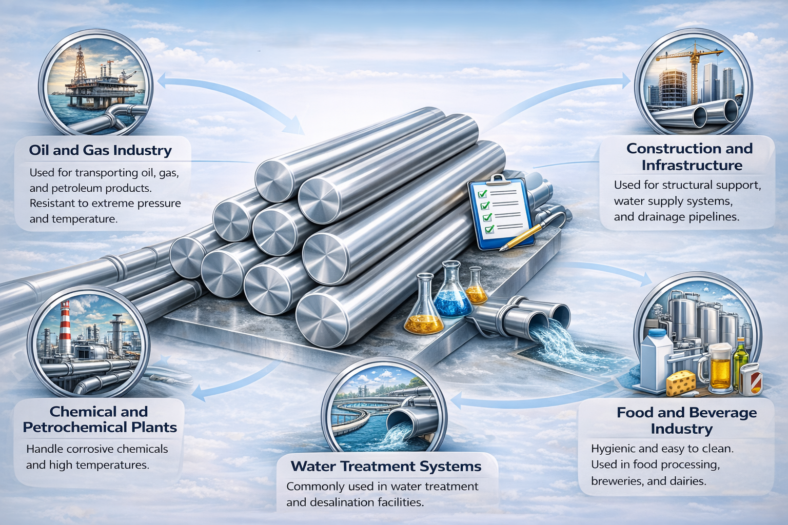Applications of Stainless Steel Pipes