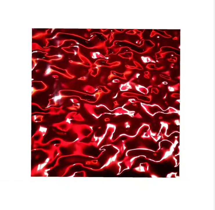 304 316L Stainless Steel Water Ripple Embossed Decorative Ceiling Wall Panel