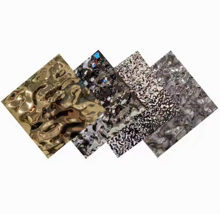 304 316L Stainless Steel Water Ripple Embossed Decorative Ceiling Wall Panel