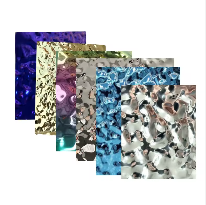 3D Water Ripple Stainless Steel Decorative Sheet for Wall and Ceiling Panels