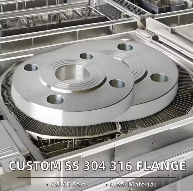 ANSI B16.5 304 Stainless & Carbon Steel Weld Neck Flat Flange Custom