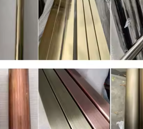 Rose Gold 201 304 316 Stainless Steel Round Decorative Pipe for Clothing Store