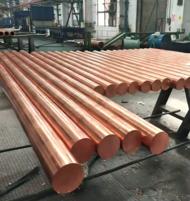 C10100 99.9% Pure Copper Round Rod 2–90mm – Half-Hard Red Copper Bar for Industrial Use