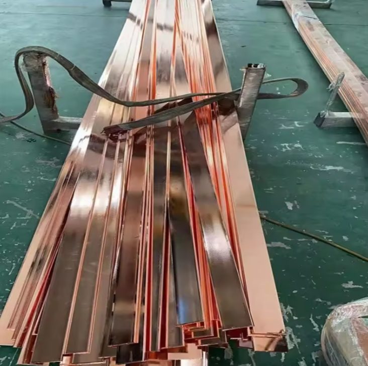Bare Copper Flat Bar – Pure Copper Bullion Rod for Transformer and Electrical Use