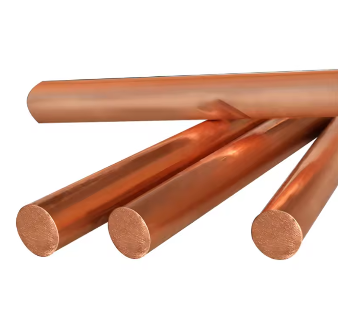 C10100 99.9% Pure Copper Round Rod 2–90mm – Half-Hard Red Copper Bar for Industrial Use