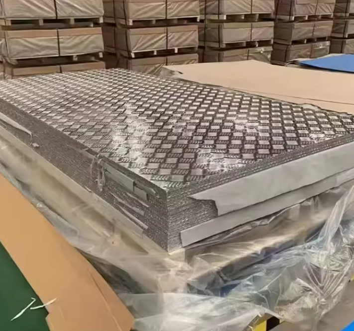 1060 1050 6061 Aluminum Diamond Tread Plate Sheet 5 Bar 6x20ft