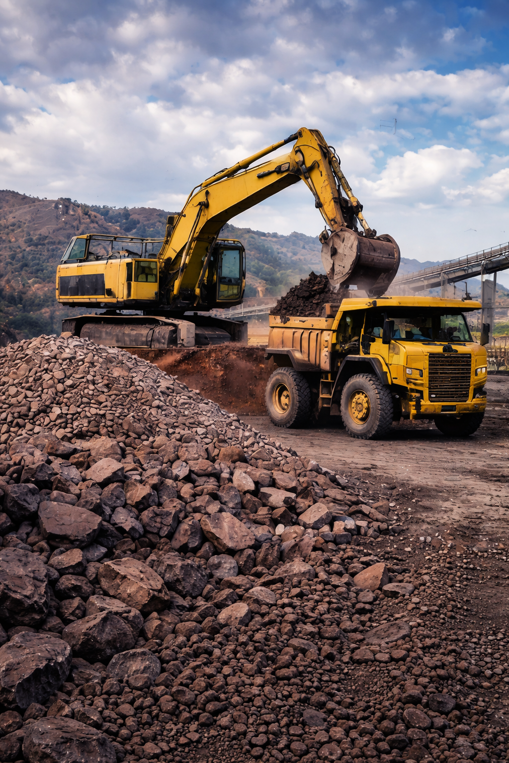 our company Raw Material Processing (Iron Ore & Scrap Handling)