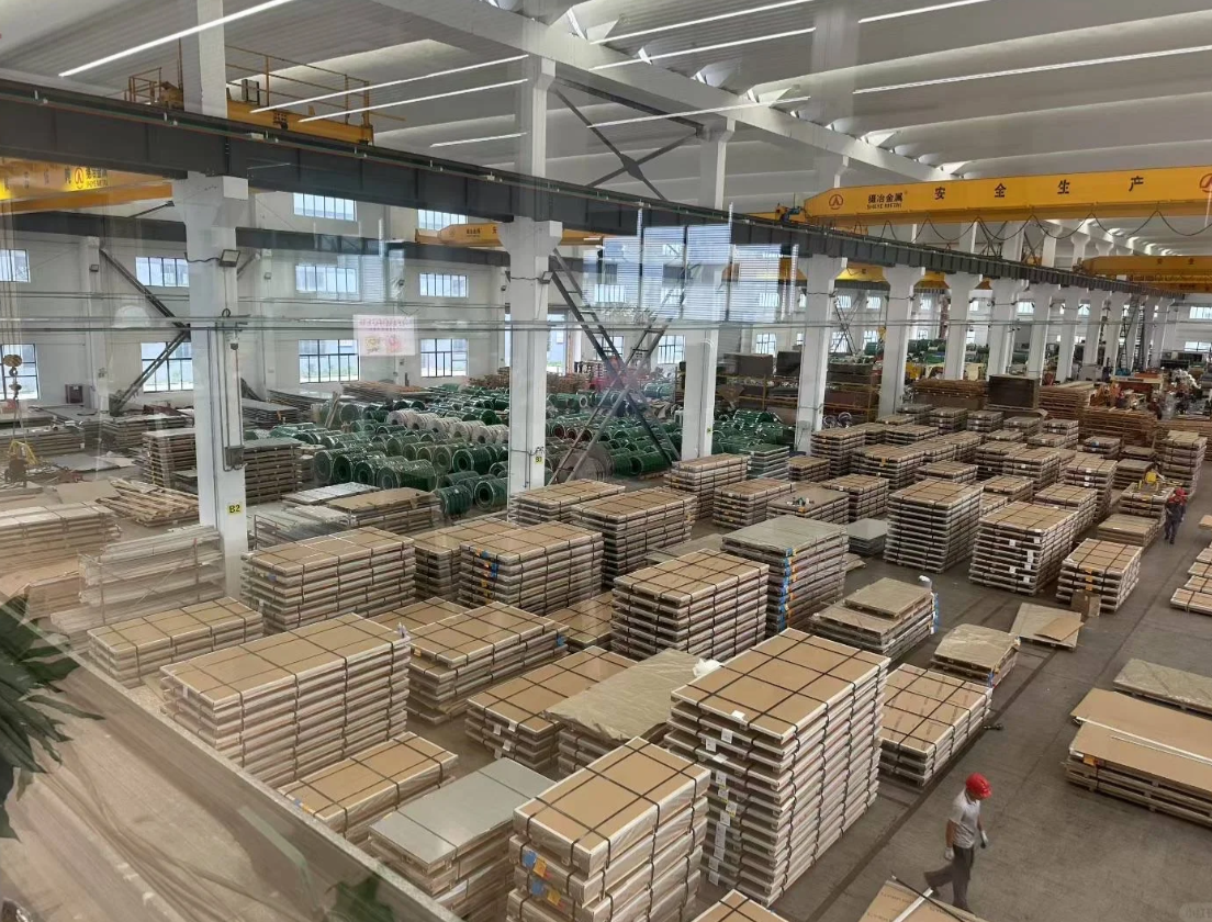 Stainless steel coil warehouse and production area