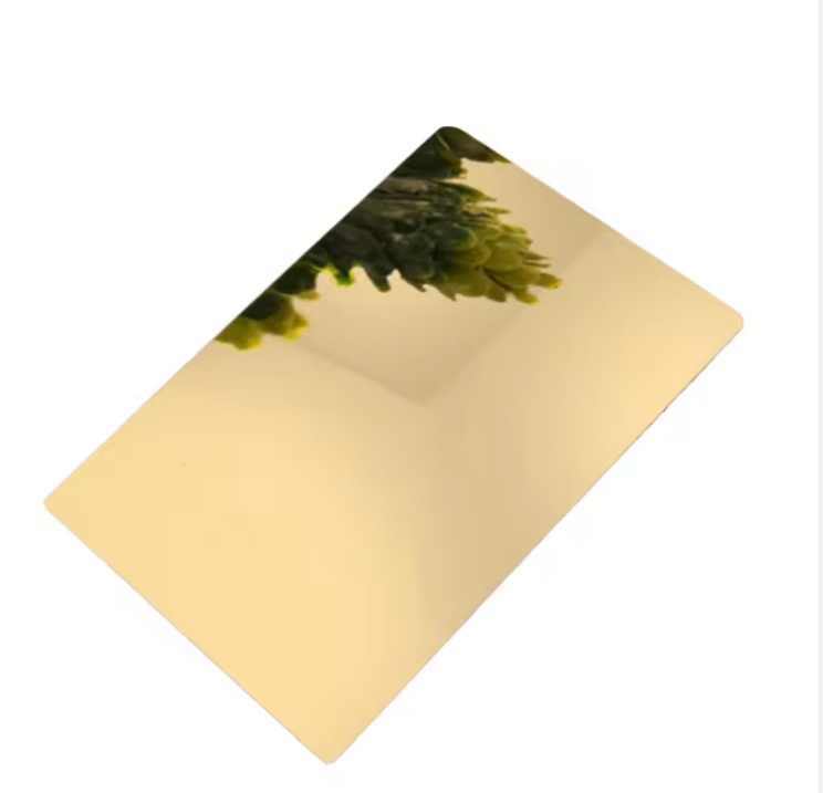 304 Mirror Gold Plated Stainless Steel Sheet – Decorative PVD Plate for Construction and Interior Design